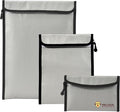 3 Pcs Fireproof Waterproof Document Bag, Fire and Water Resistant Safe Zipper by Unknown