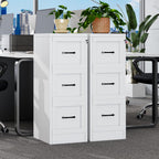 4 drawer metal file cabinet with lock,narrow vertical shown in use