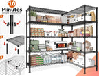 REIBII 1600LBS Storage Shelves 69.8''W Metal Shelving 5 Tier Wire Shelving Unit - Image 8