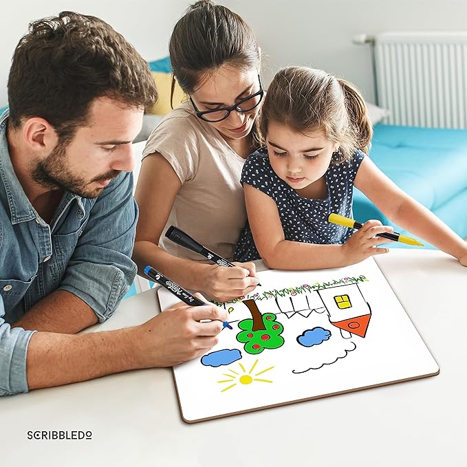 Scribbledo White Board Dry Erase Board 11" x14” Mini Double Sided Personal - Image 8