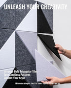 PebblingQ Felt Wall Tiles Bulletin Board, Modular Decorative Panels - Image 3