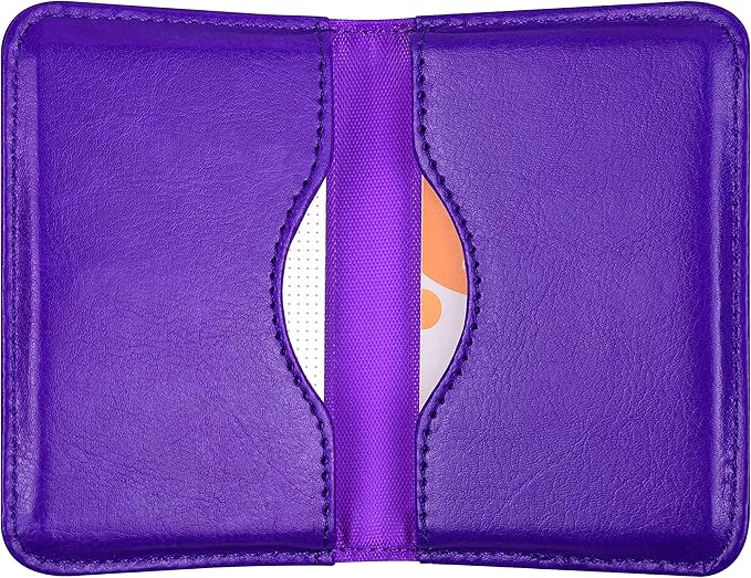 Wisdompro Business Card Holder, 2-Sided PU Leather Folio Name Card Holder by Wisdompro