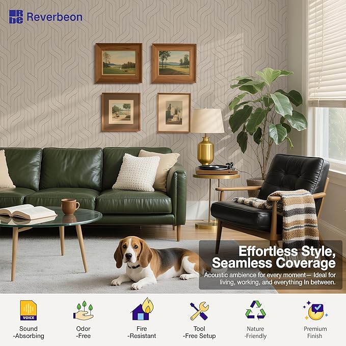 Reverbeon 6 PCS Acoustic Panels, 23.6x23.6 Inch Sound Absorbing Panels - Image 5