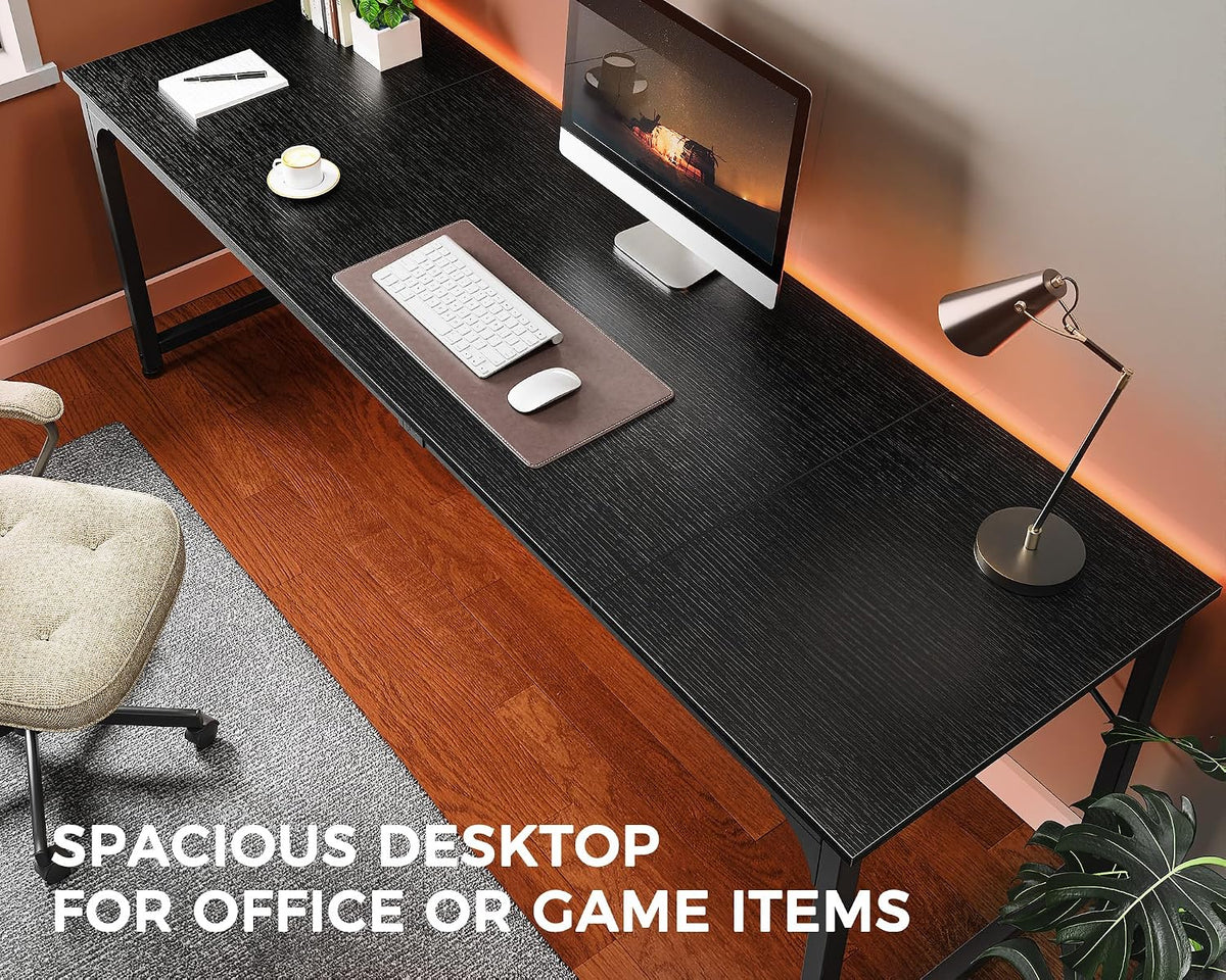 Huuger Computer Desk, 86.6 Inch Home Office Desk