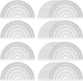 100 Pcs 4 Inch Clear Plastic Protractor Bulk Math Protractors Set 180 Degrees by Unknown