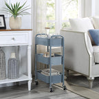 SunnyPoint 3-Tier Delicate Compact Rolling Metal Storage Organizer - Image 3