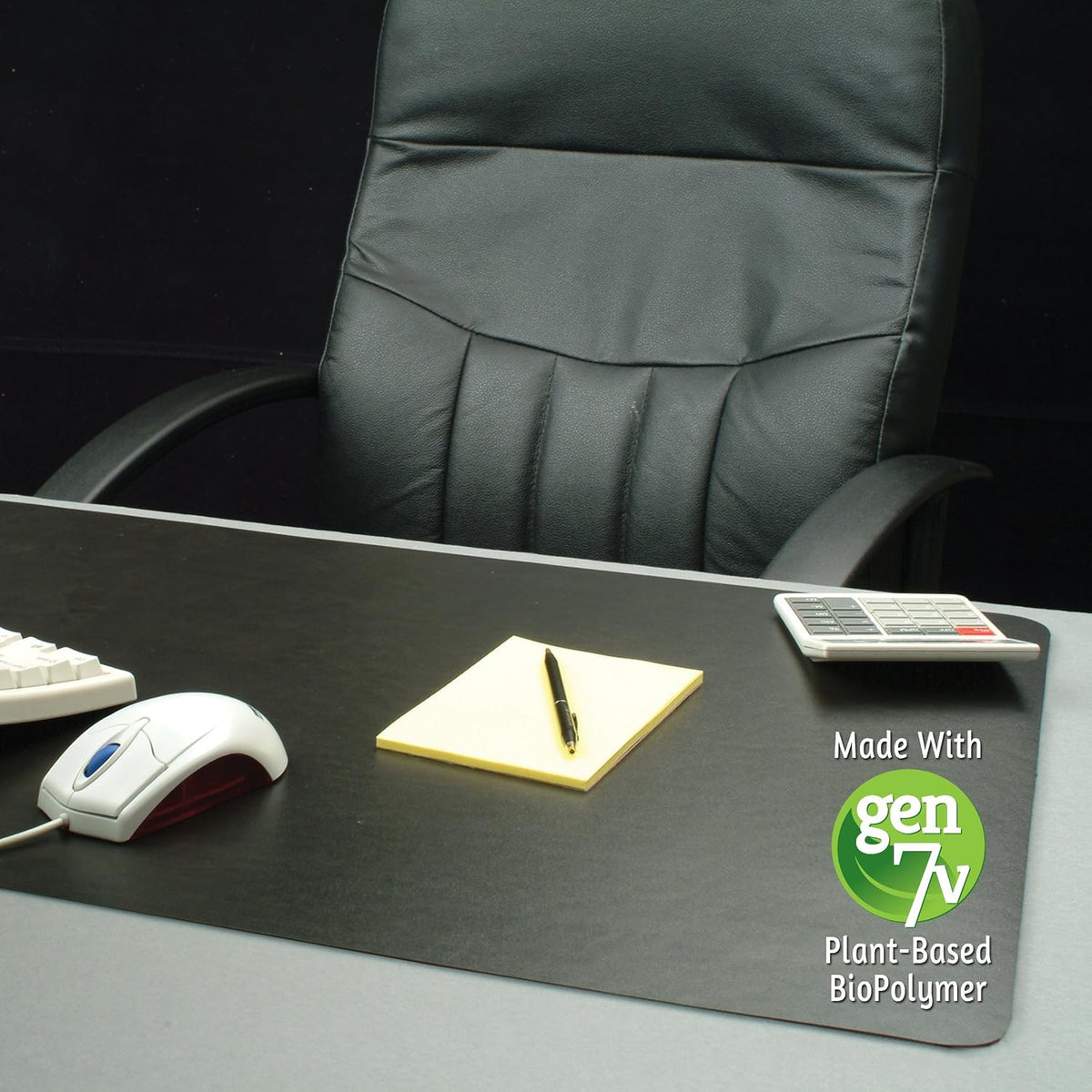 ES Robbins 120758 Natural Origins Desk Pad, 36 x 20, Matte, Black (ESR120758)