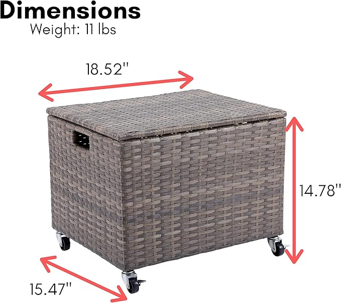 BIRDROCK HOME Rolling File Box - Image 5
