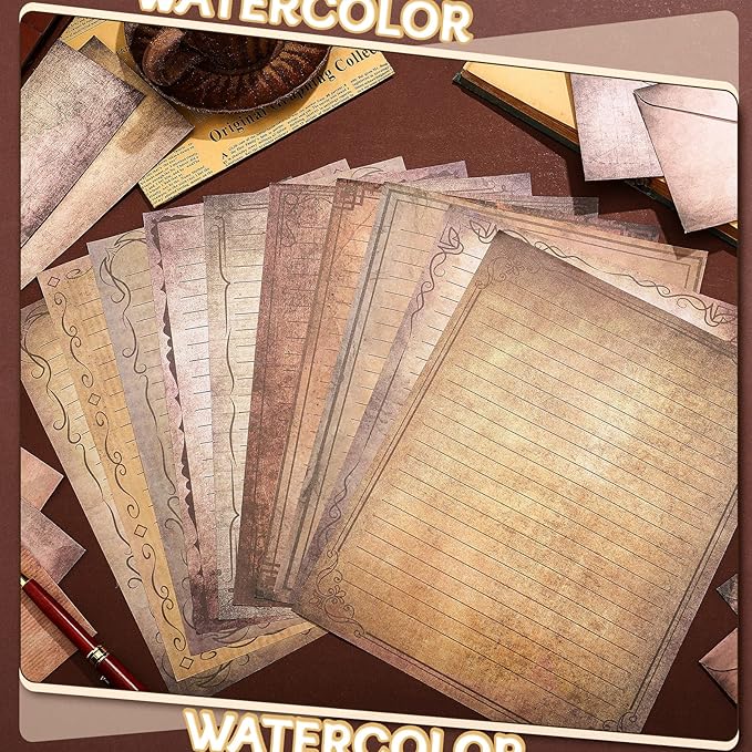 TaoBary 160 Pcs Stationery Paper Set 50 Double Sided Stationery Papers - Image 2