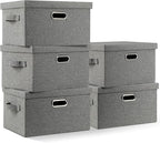 Graciadeco Medium 15" 21 Quart Collapsible Stackable Storage Bins by GraciadecoStorage