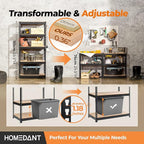HOMEDANT 28" W 5 Tier Heavy Duty Garage Shelving Adjustable Metal Rack Storage - Image 4