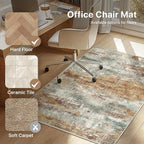 Office Chair Mat for Hardwood Tile Floor, Abstract 48"X 60" Desk Mats for - Image 3