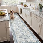 GENIMO Runner Rug 2'6''x10, Non Slip Vintage Hallway Runner Rugs, Low Pile - Image 10