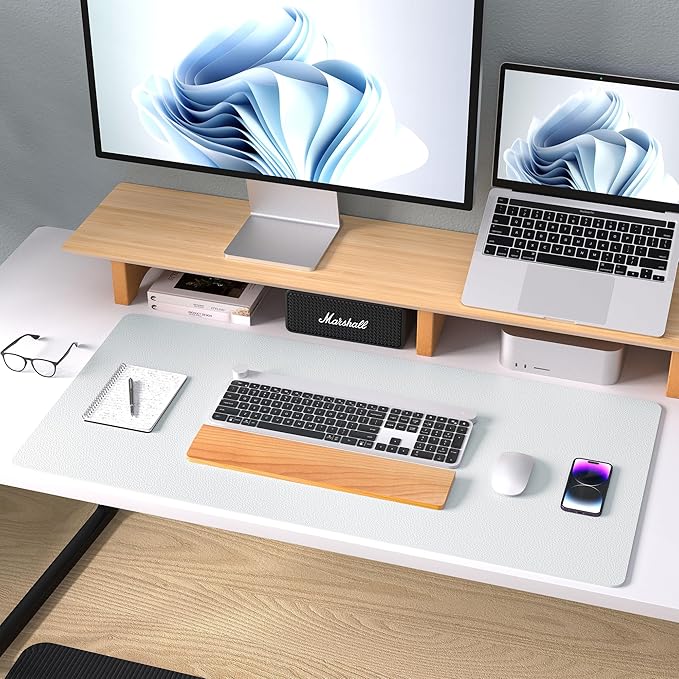 Aothia Leather Desk Pad Protector, Large Mouse Pad, Office Mat, Non-Slip PU - Image 8