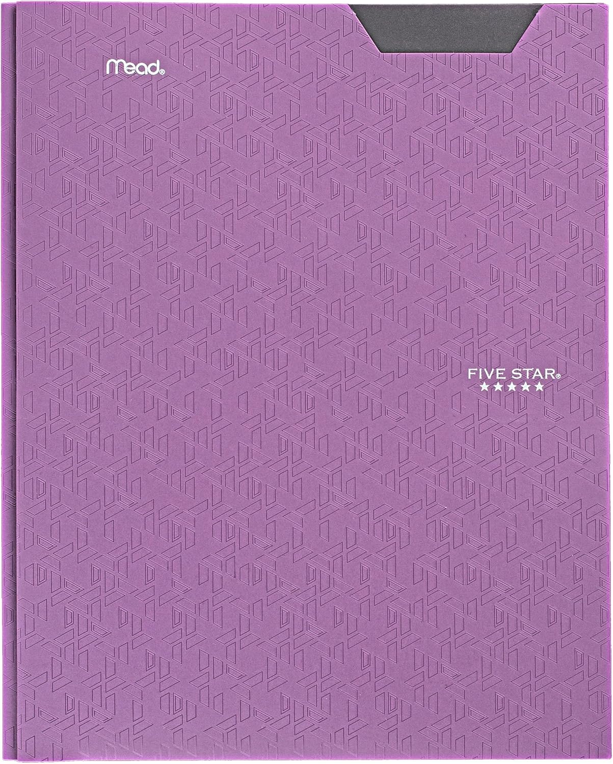 Five Star 2-Pocket Folder, Plastic Folder with Stay-Put Tabs and Prong Fasteners, Holds 8-1/2" x 11" Paper, Amethyst Purple (38750)