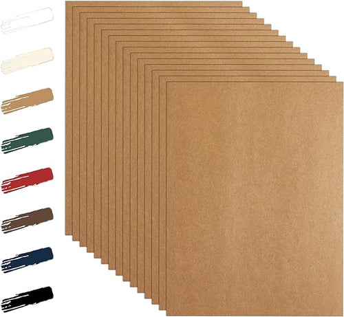 100 Sheets Brown Cardstock 8.5 x 11 Printer Paper, 250gsm/92lb Heavyweight by Guakicae