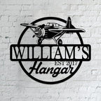 Personalized Metal Airplane Wall Art, Airplane Name Sign, Customized Pilot Name by Unknown