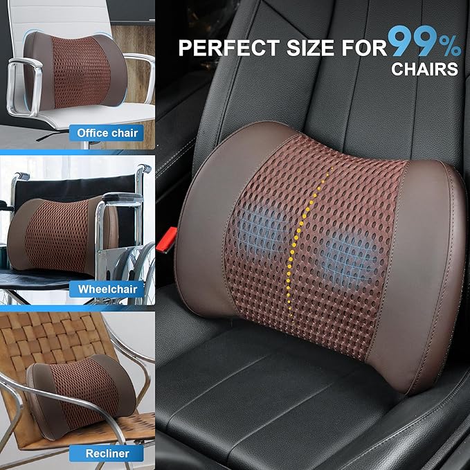Lofty Aim Memory Foam Lumbar Support Cushion Relieves Lower Back Pain - Image 8