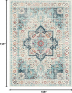 GENIMO 9x12 Area Rugs for Living Room, Machine Washable Non Slip Rugs, Low Pile - Image 2