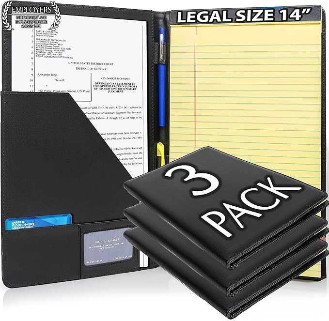 Legal Size Padfolio 8.5 x 14 Inch Portfolio Folder by Stradfield