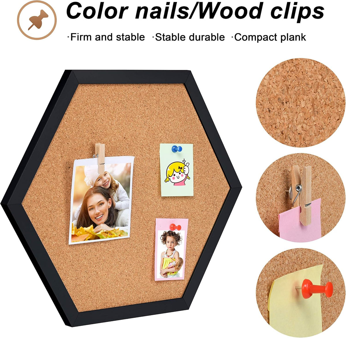 Facilife 4 Packs Cork Board,Corkboards for Wall,Small Cork Board Decorations,...