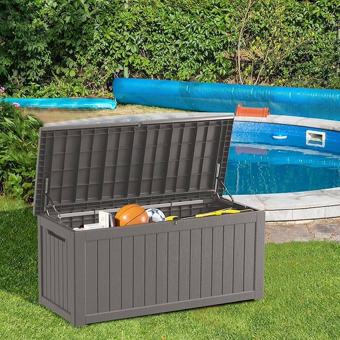 PATIOEASY Outdoor Storage Box 270GAL Waterproof Resin Deck Box, UV-Resistant - Image 4