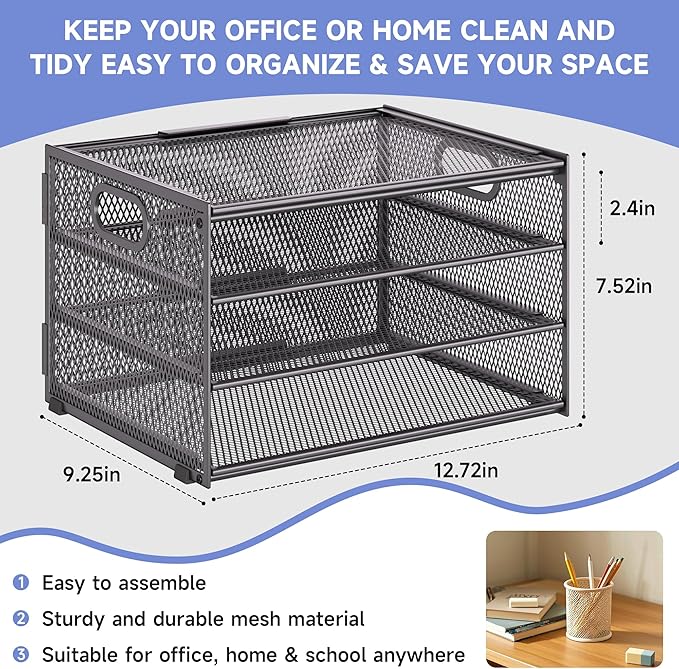 Subekyu Paper Letter Tray Organizer - Image 5