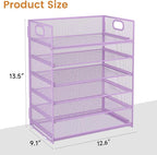 Subekyu 6-Tier Desk Paper Organizer, Desktop File Letter Tray - Image 7