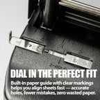 officemate 3 hole punch - 32 sheet capacity, front angle view