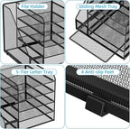 Marbrasse Desk Organizers and Accessories, 5-Tier Paper Letter Tray Organizer - Image 4