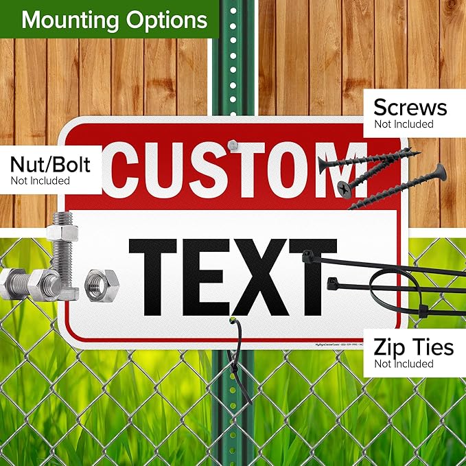 Custom Sign, Custom Sign for Business, Indoor/Outdoor use. 12x18 Inches - Image 5