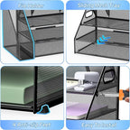 Docnest 3 Tier Metal Mesh Desk Organizer - Image 5