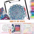 ZSCM 200 Colors Gel Pen Ink Refills, Glitter Neon Gel Ink Pens Refills Replace - Image 4