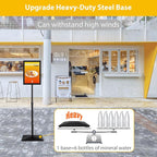 VAIIGO 3 Packs Heavy Duty Pedestal Poster Sign Stand, 8.5"x11" Adjustable Floor - Image 9