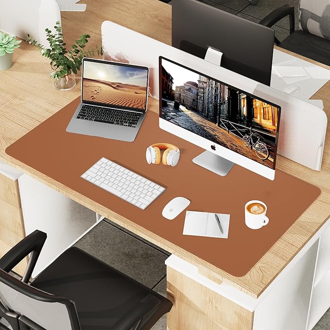Leather Desk pad Protector, Large Desk mat - Image 7