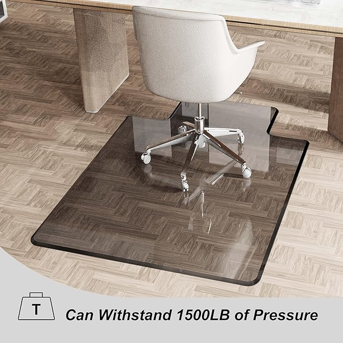 MESAILUP Beveled Edge Irregular Office Chair Mat - Image 5