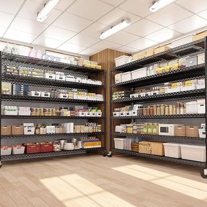 REIBII 82.6" H*60''W*17.7" D Steel Heavy Duty Wire Shelving - Image 5