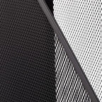 Relaxdays Stand Metal Mesh Upright Lever Arch File A4 to C4, Archive Box, Eyelets For Wall Mounting, Document Holder, Metal, Black, 31.5 x 7.2 x 25 cm