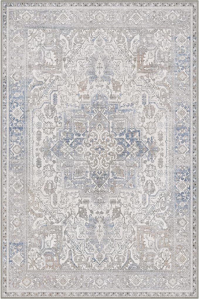 GENIMO 10x14 Area Rugs for Living Room, Machine Washable Non Slip Vintage Retro - Image 7