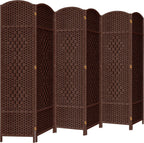 DURASPACE 6 Panel Room Divider, 6ft Tall Folding Privacy Screen, 19.5" Wide