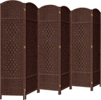 DURASPACE 6 Panel Room Divider, 6ft Tall Folding Privacy Screen, 19.5" Wide by DURASPACE