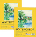 U.S. Art Supply 9" x 12" Premium Heavyweight Watercolor Paper Pad, 140lb by USArtSupply