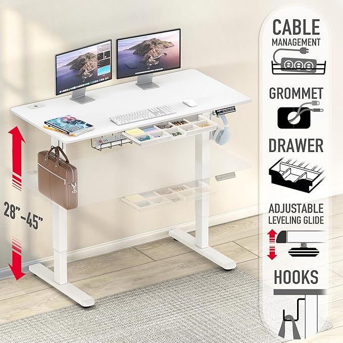 SHW 48-Inch Electric Height Adjustable Standing Desk - Image 4