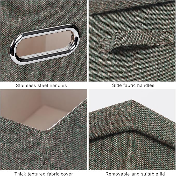Graciadeco Large 17" 36 Quart Collapsible Stackable Storage Bins - Image 7