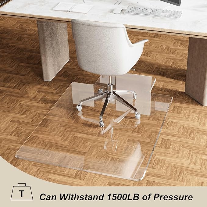 MESAILUP Beveled Edge Irregular Office Chair Mat - Image 5