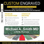 Engraved Name Plates for Door Sign Personalized Green Marble Plastic Plaque - Image 3