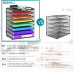 GoldOrcle 8 Tier Paper Letter Tray Organizer - Image 3