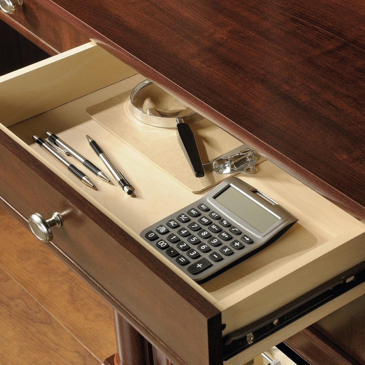 Sauder Palladia Computer Desk with Hutch, Large Storage and File Drawer, Home...