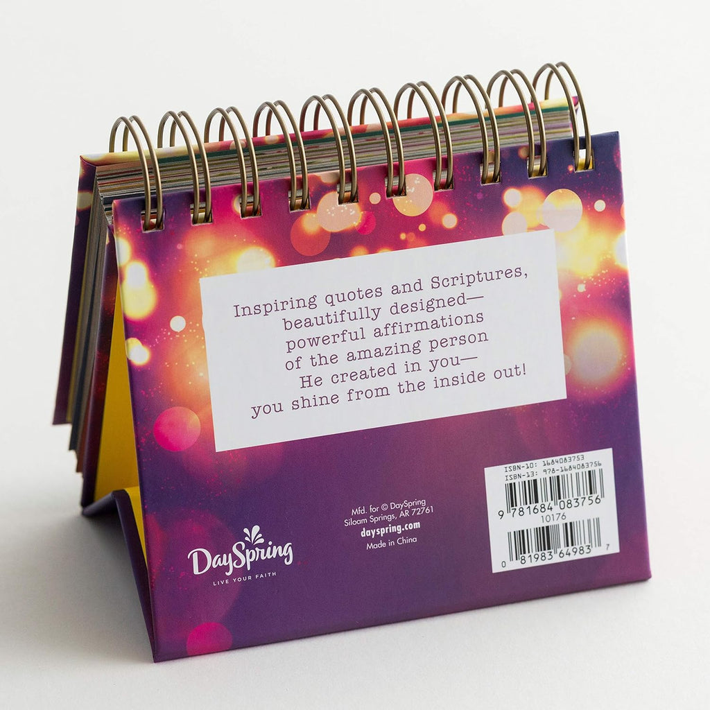 DaySpring - Shine Bright Every Day: Sparkling Reflections of You - A DaySpring Inspirational DayBrightener - Perpetual Calendar (10176)