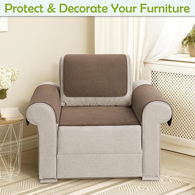 Couch Arm Covers, Waterproof Armrest Cover - Image 2